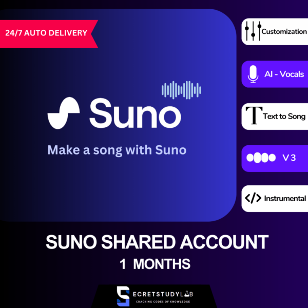 Suno AI for Music | Shared Accounts